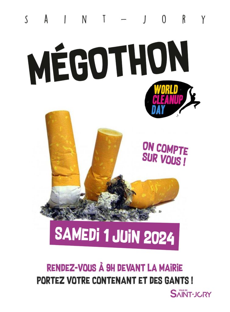 Participez au Mégothon 2024 samedi 1er juin à partir de 9h!