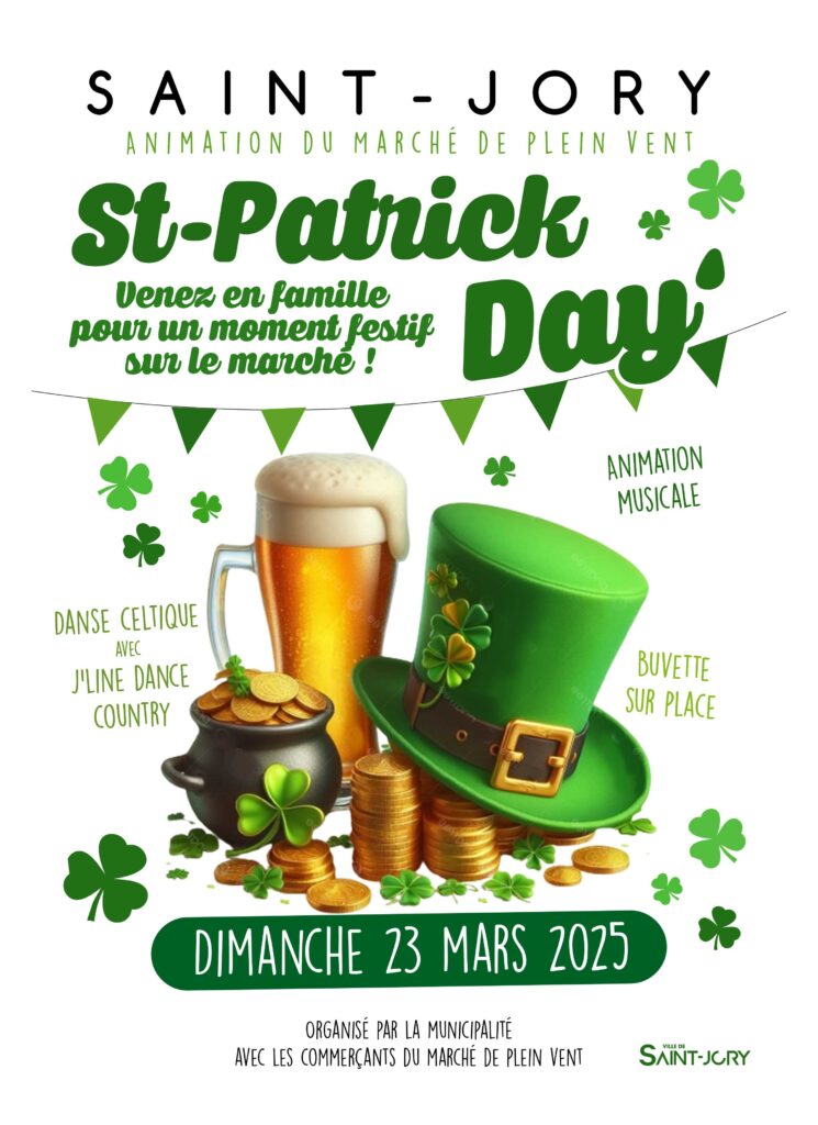 Fête de la Saint-Patrick au Marché de Saint-Jory ! 🍀🎩