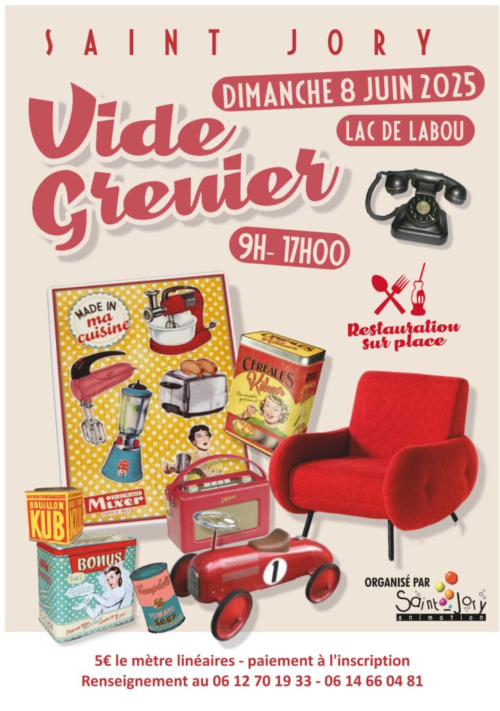 📣🥳 Vide-grenier à Saint-Jory ! 🥳📣