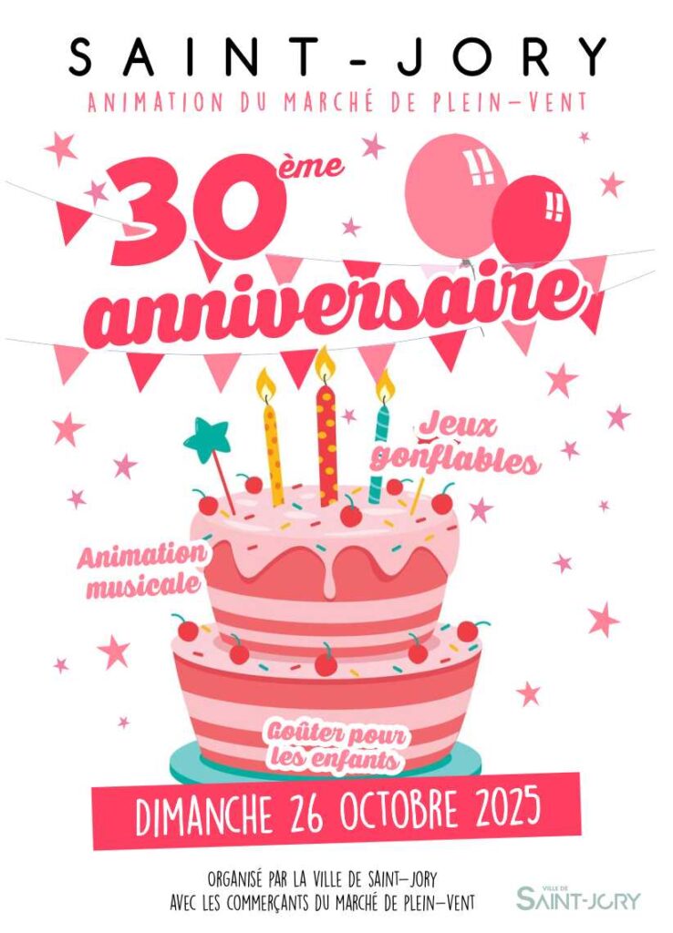 🎉 Le marché de plein vent fête ses 30 ans !