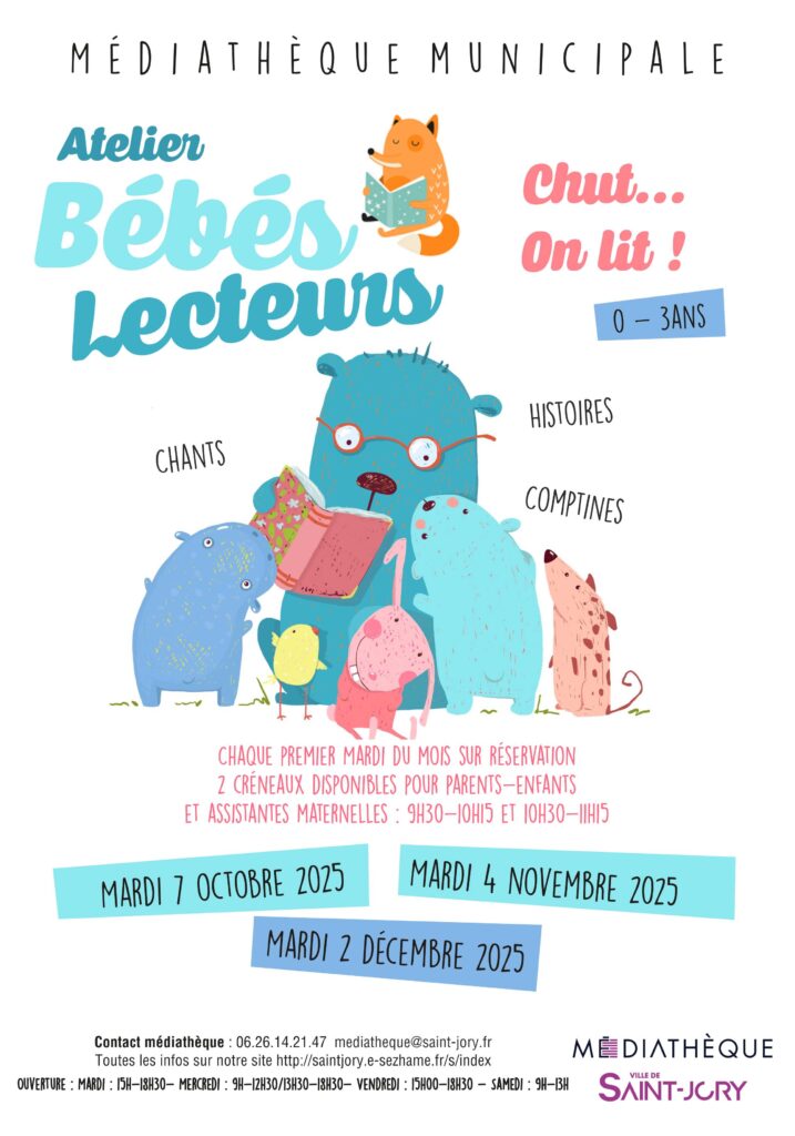 🧸 Atelier Bébé Lecteurs – Mardi 4 novembre