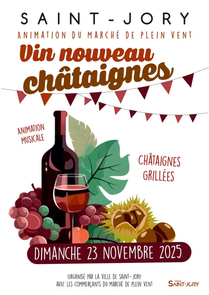 🍁 Marché de Plein Vent – Châtaignes & Vin Nouveau 🎶