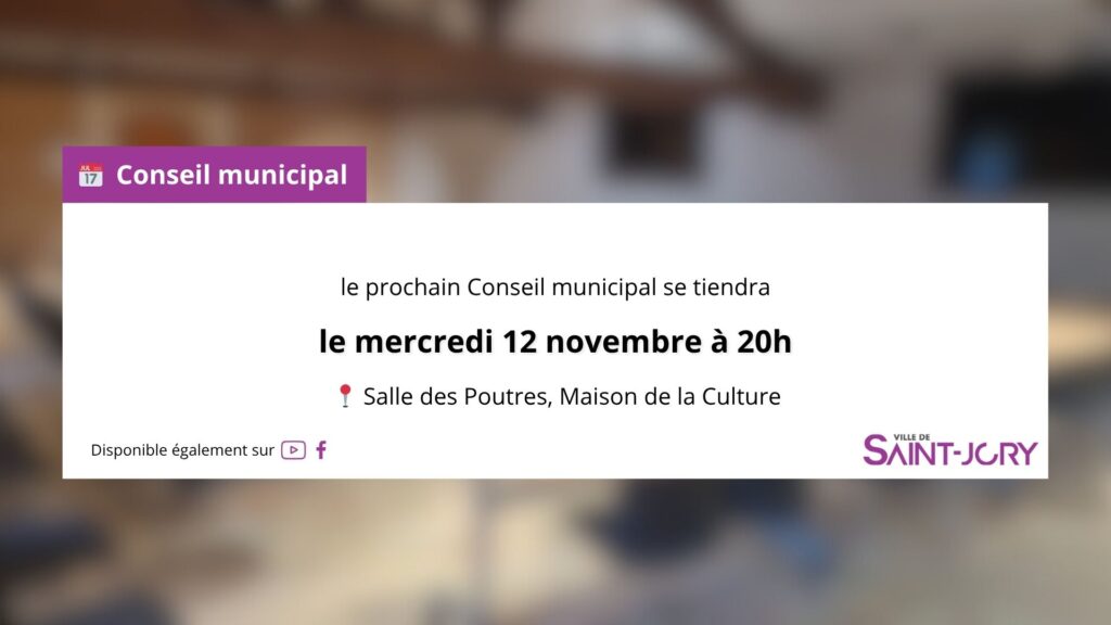 [DIRECT] Conseil municipal - 12 novembre 2025