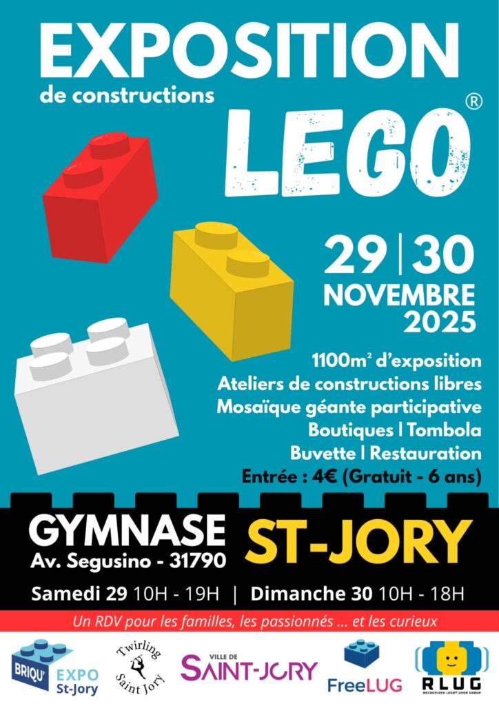 🧱 Exposition LEGO x 🤸♀️ Twirling Club de Saint-Jory