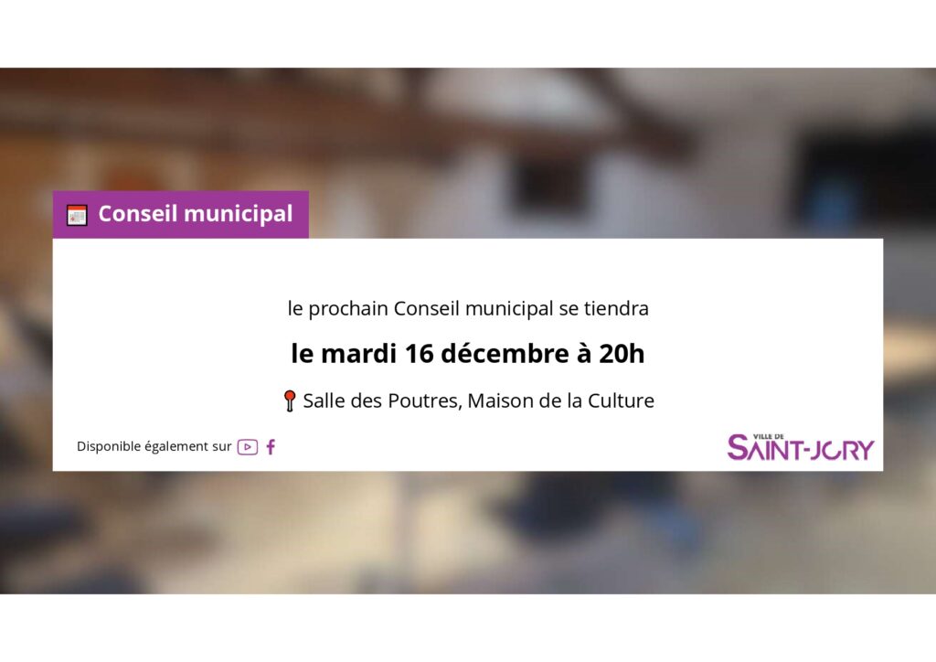 [DIRECT] Conseil municipal - 16 décembre 2025